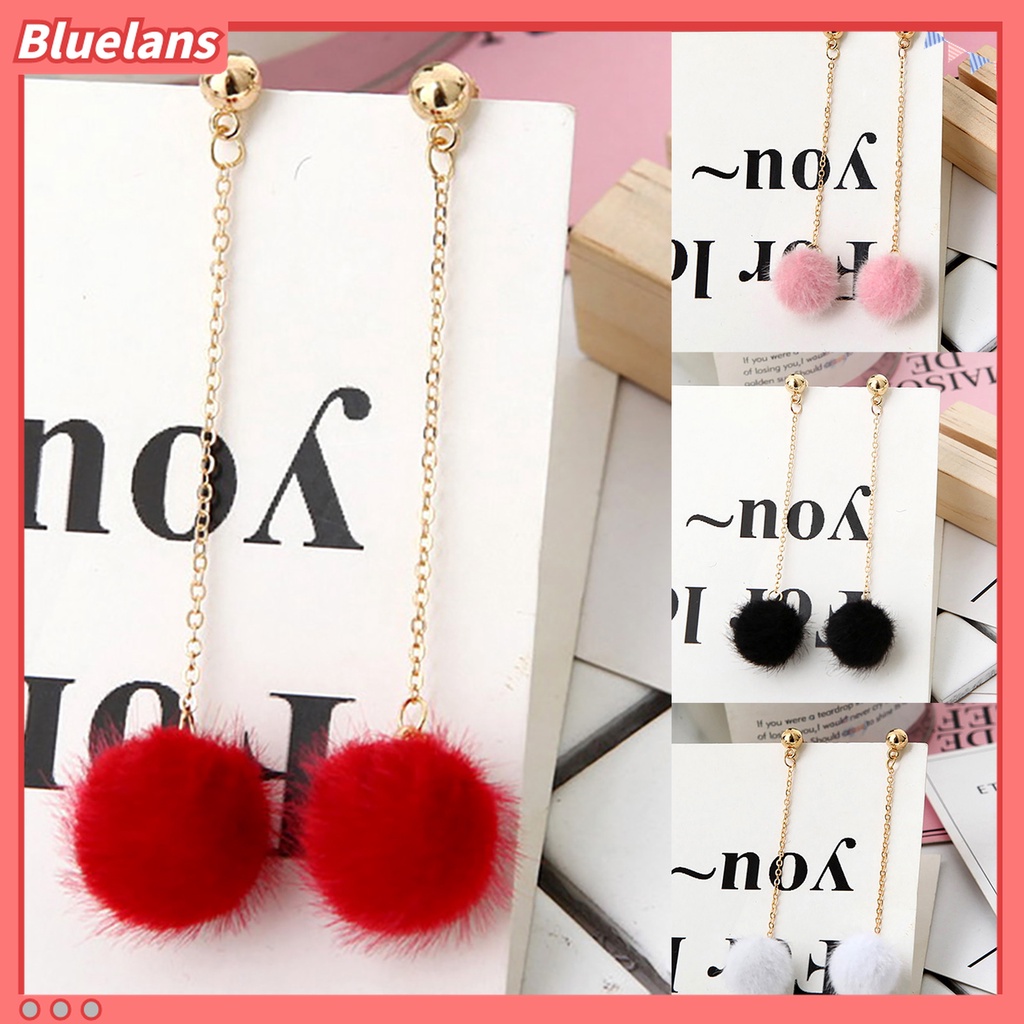 Đôi bông tai dáng rơi họa tiết bông tròn xinh xắn cho nữ