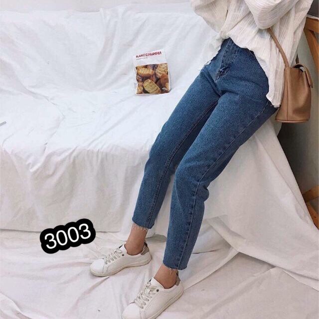Quần slim baggy jeans đậm ulzzang kèm ảnh thật