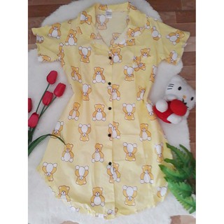 Đầm Ngủ Pijama Kate Họa Tiết Dễ Thương