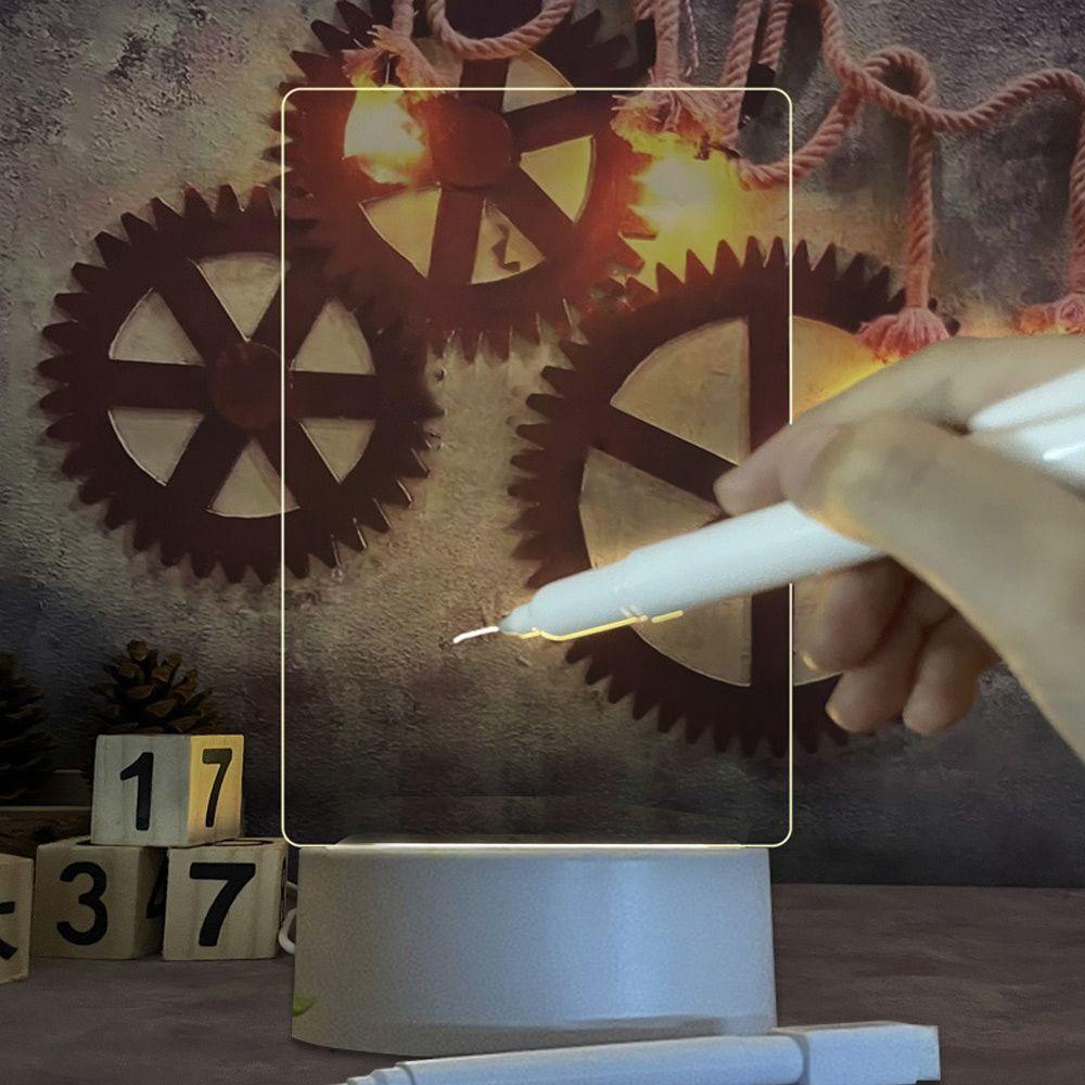 GOGOUP Note Bảng Ghi Chú Có Đèn Ngủ USB Trong Suốt Kèm Bút