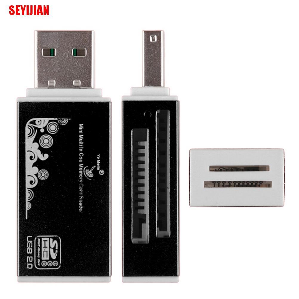 (SEY) For Micro Sd Sdhc Tf M2 Mmc Ms Pro Duo All In 1 Usb 2.0 Multi Memory Card Reader