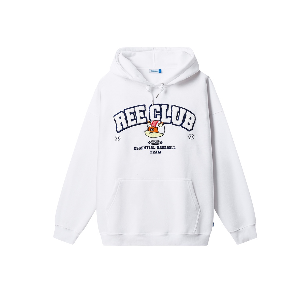 ÁO HOODIE REE CLUB MÀU TRẮNG THÊU BÔNG