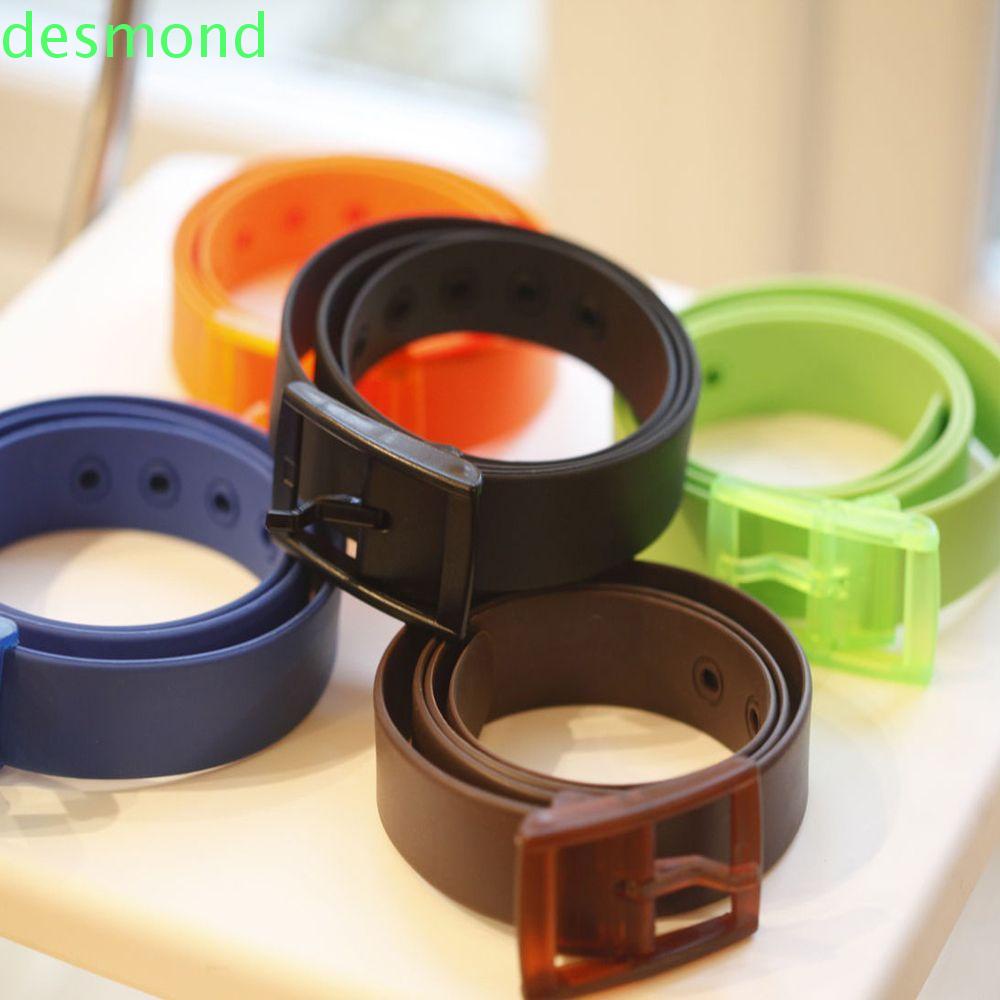 Dây thắt lưng bằng nhựa silicon không dị ứng thời trang mặt mịn nhiều màu sắc cho nam nữ
