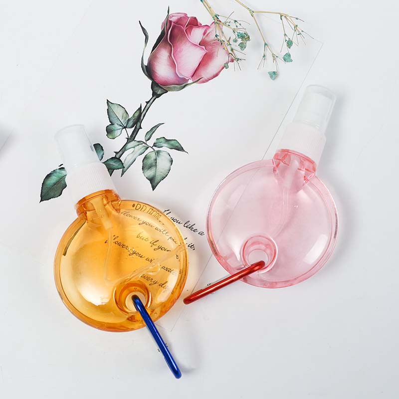 Chai xịt chiết nước rửa tay trong suốt 50ml kèm móc treo tiện dụng