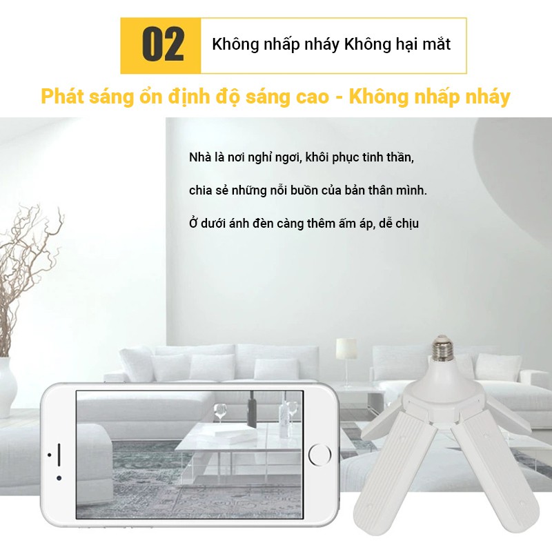 Bóng đèn LED hình cánh quạt siêu sáng KK-60 công suất 60W/45W/30W - bảo hành 1 năm