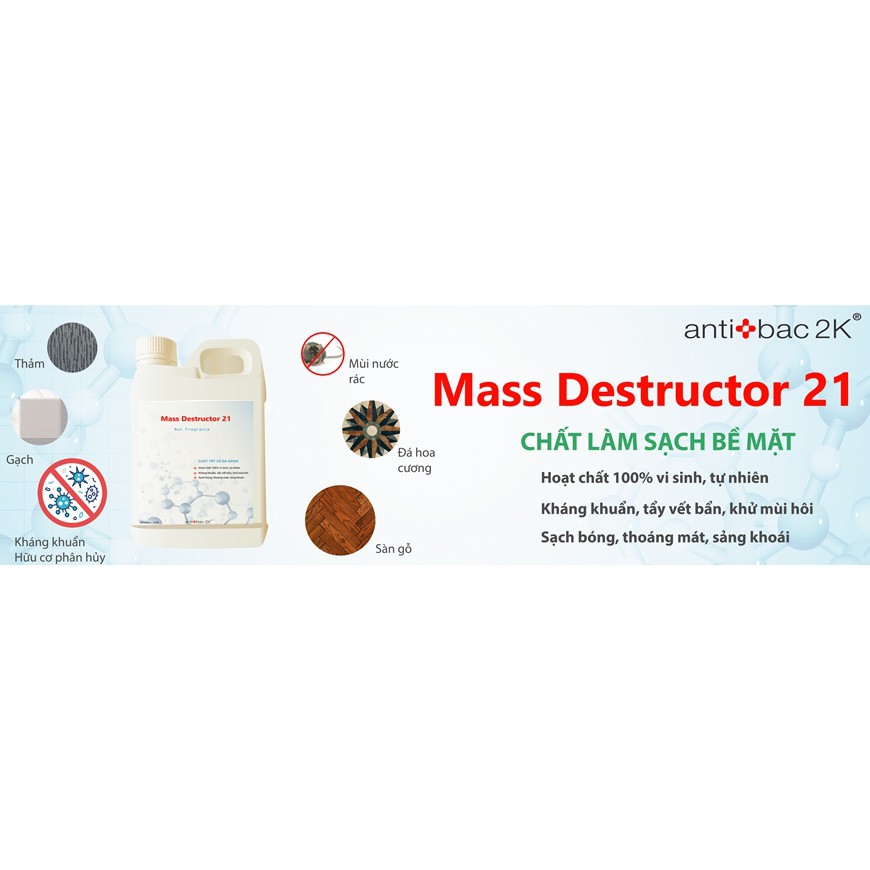 Hoạt chất lau sàn, khử mùi, kháng khuẩn Mass Destructor 21 -  Non Fragrance