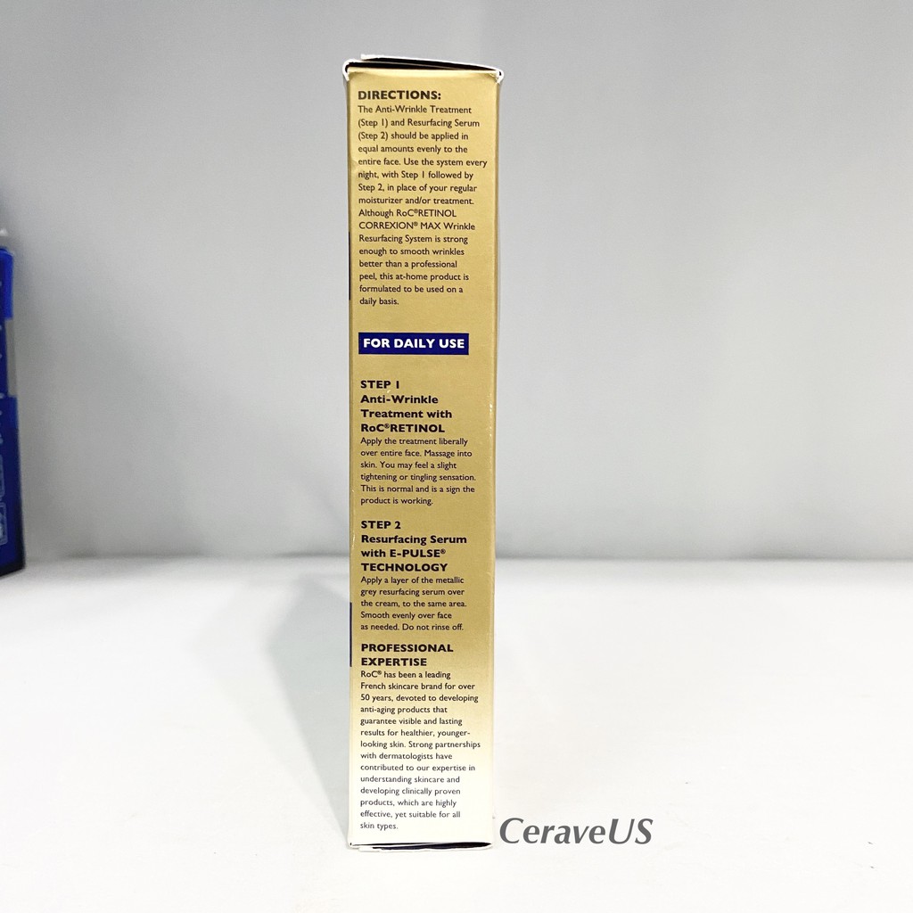 Bộ dưỡng da chồng nhăn Roc Retinol Correxion Max Wrinkle Resurfacing System