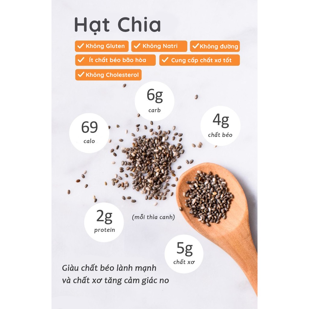 Hạt chia Black Bag Chia 500G Chính Hãng - Bổ sung chất xơ tốt cho sức khỏe