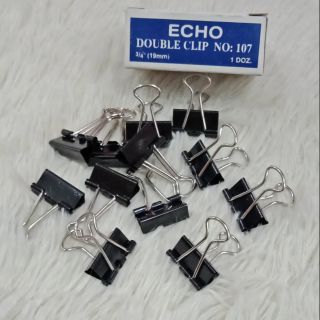 Kẹp bướm ECHO DOUBLE CLIP NO.107 3/4" (19mm) 1 DOZ - 12 cái SP000667