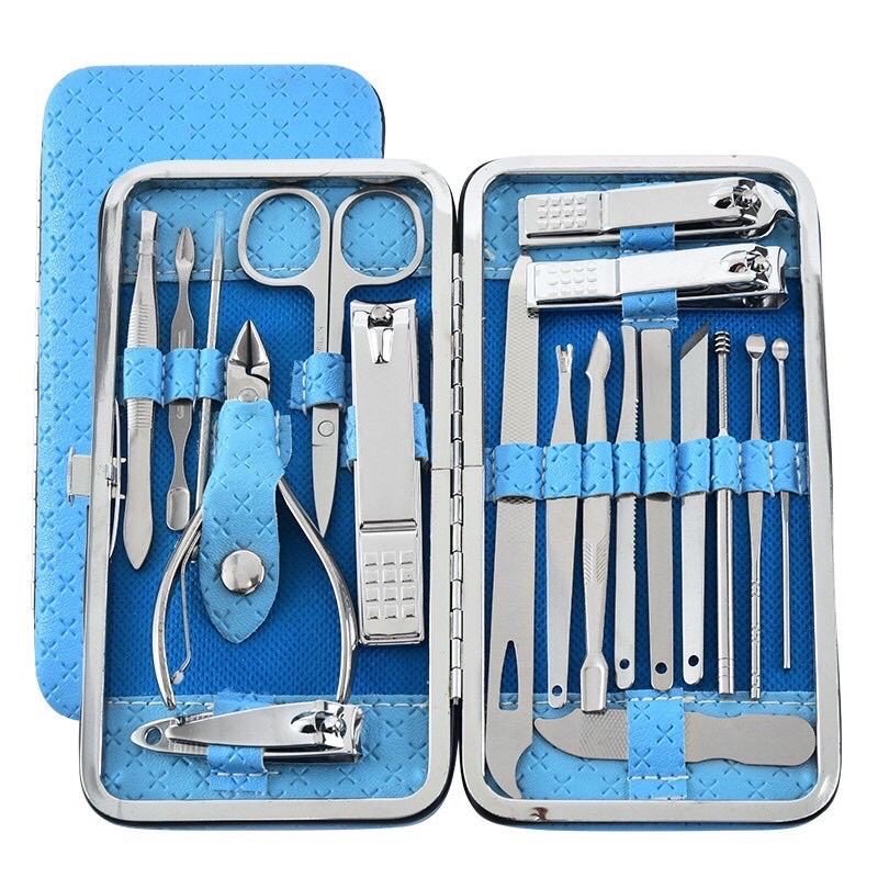 Bộ Dụng Cụ Bấm Móng Tay 19 Chi Tiết Siêu Rẻ Bằng Thép Không Han Không Rỉ Tiện Lợi -Gbear_Shop