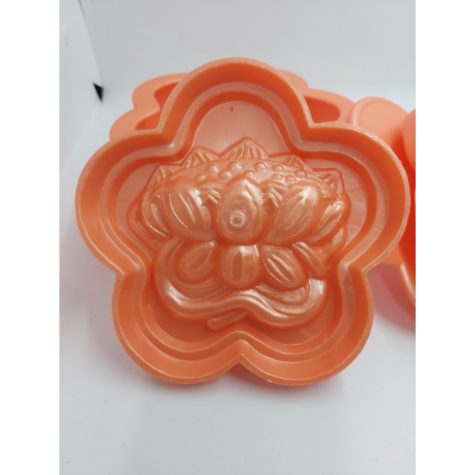 KHUÔN XÔI BÔNG MAI 13 CM HÌNH HOA HỒNG & SEN NL