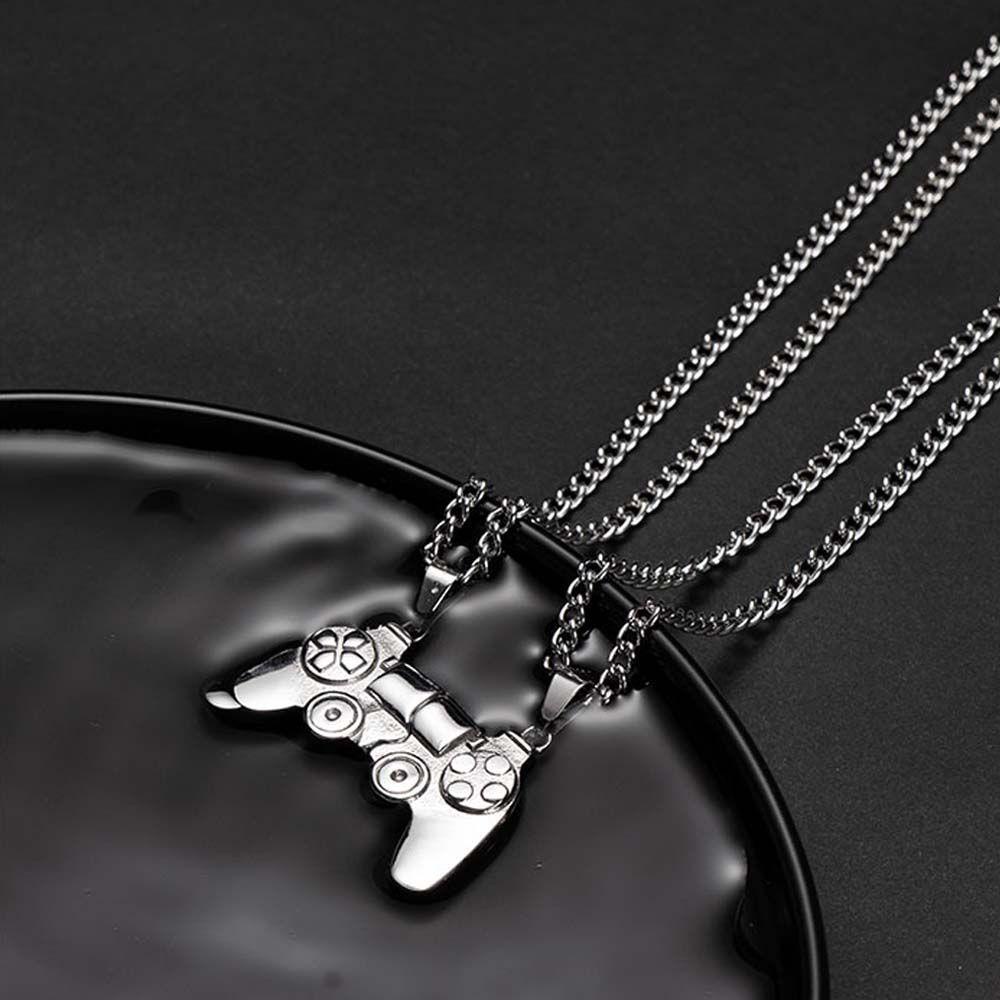 ANEMONE Set 2 Vòng Cổ Choker Từ Tính Thiết Kế Mặt Hình Máy Chơi Game Cầm Tay Cho Cặp Đôi