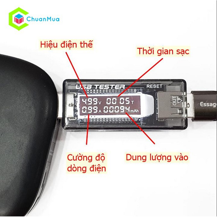 USB Đo Dòng - Đo Áp ,Test pin sạc, Củ Sạc, Dung Lượng Pin KWS-V21 KWS-MX18