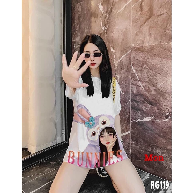 [SIÊU PHẨM]Áo thun loang CÔ GÁI siêu cute form lớn NG28221