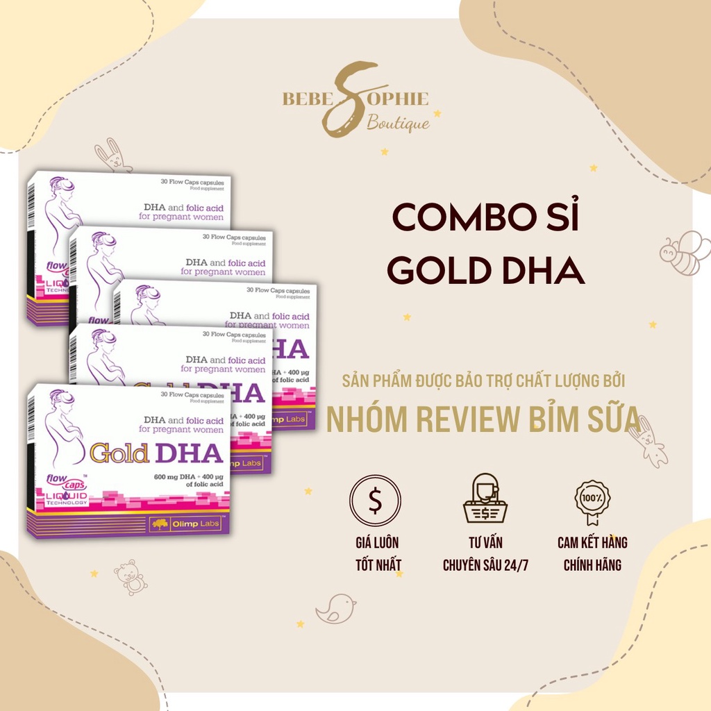 Combo 5 hộp Giá Sỉ - Gold DHA dành cho mẹ bầu và sau sinh