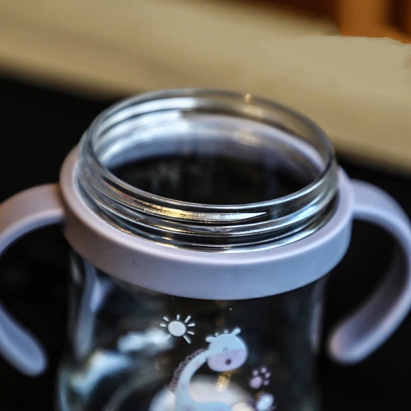 Bình Sữa Bằng Nhựa Pc Siêu Nhẹ Chống Rơi Có Ống Hút Cho Bé 250Ml