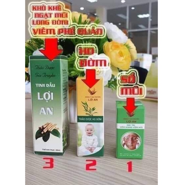 Combo 3 Lọ Tinh Dầu Lợi An ,Ho, Sổ Mũi Cho Bé