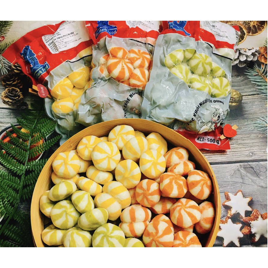 Viên thả lẩu, Bánh bao trứng nhím loại ngon Phumark Cam/ Vàng/ Xanh -  giòn thơm ngon- ship hoả tốc HCM | BigBuy360 - bigbuy360.vn
