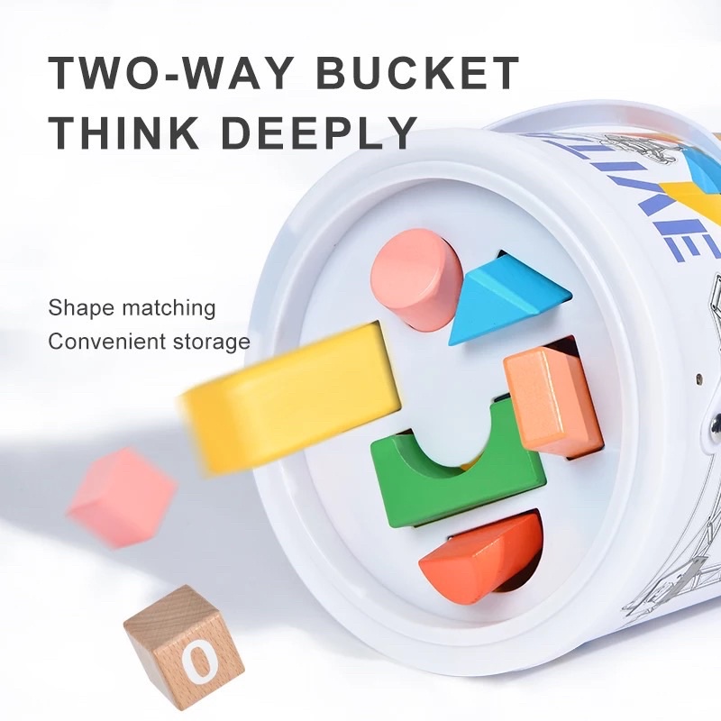 Đồ chơi gỗ thông minh Mideer Creative Building Blocks , Đồ chơi trí tuệ dành cho bé từ 1,2,3,4,5,6,7 tuổi
