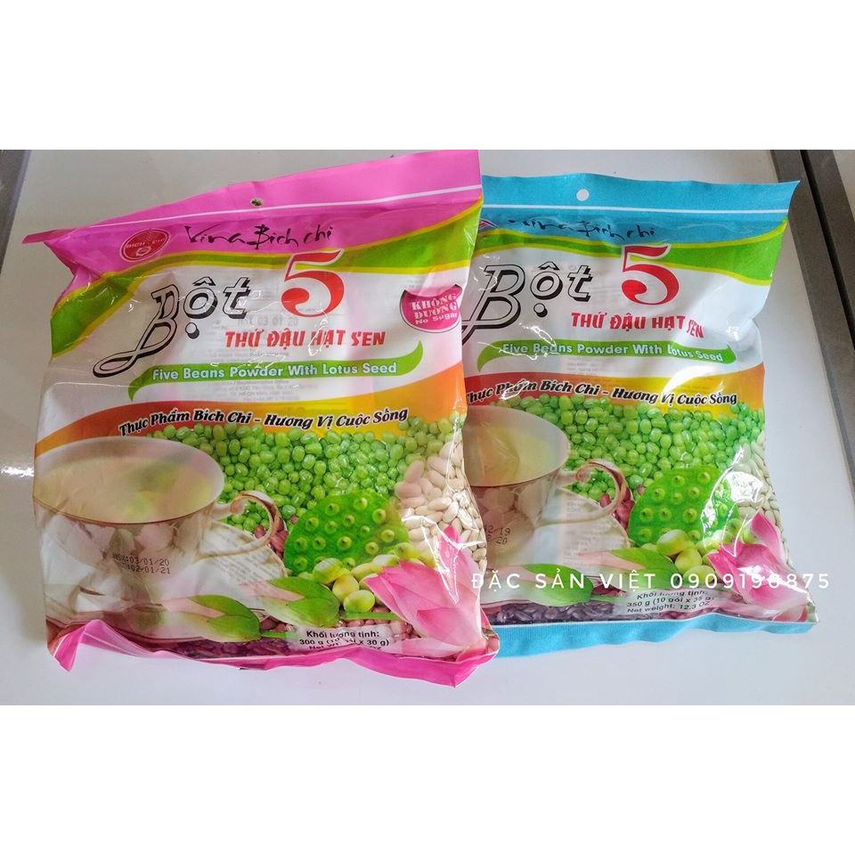 Combo 5 gói BỘT 5 THỨ ĐẬU HẠT SEN BÍCH CHI - Đặc sản Việt