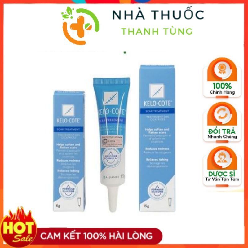 Kelo cote gel -kem ngừa sẹo lồi , sẹo lõm , sẹo phẫu thuật , sẹo lâu năm