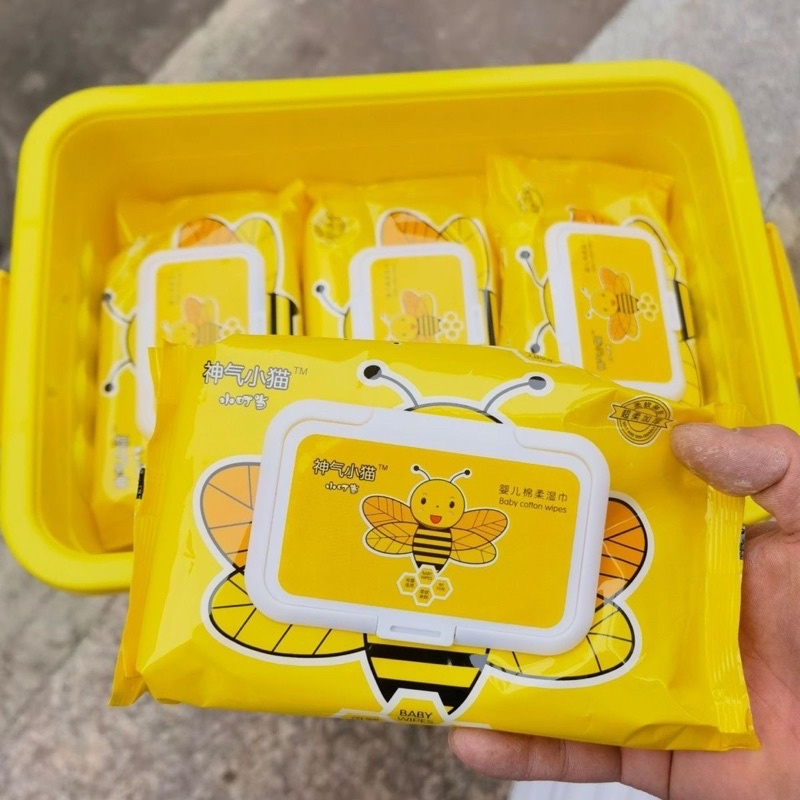 Khăn ướt không màu không mùi không cồn an toàn cho da mẹ và bé, vệ sinh, kháng khuẩn sạch sẽ Ulzzangshop520