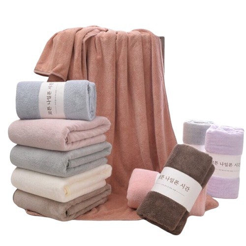 Khăn Tắm Hàn Quốc Siêu Mịn Siêu Thấm Nước Cao Cấp Size Lớn 70x140cm Loại Đẹp.