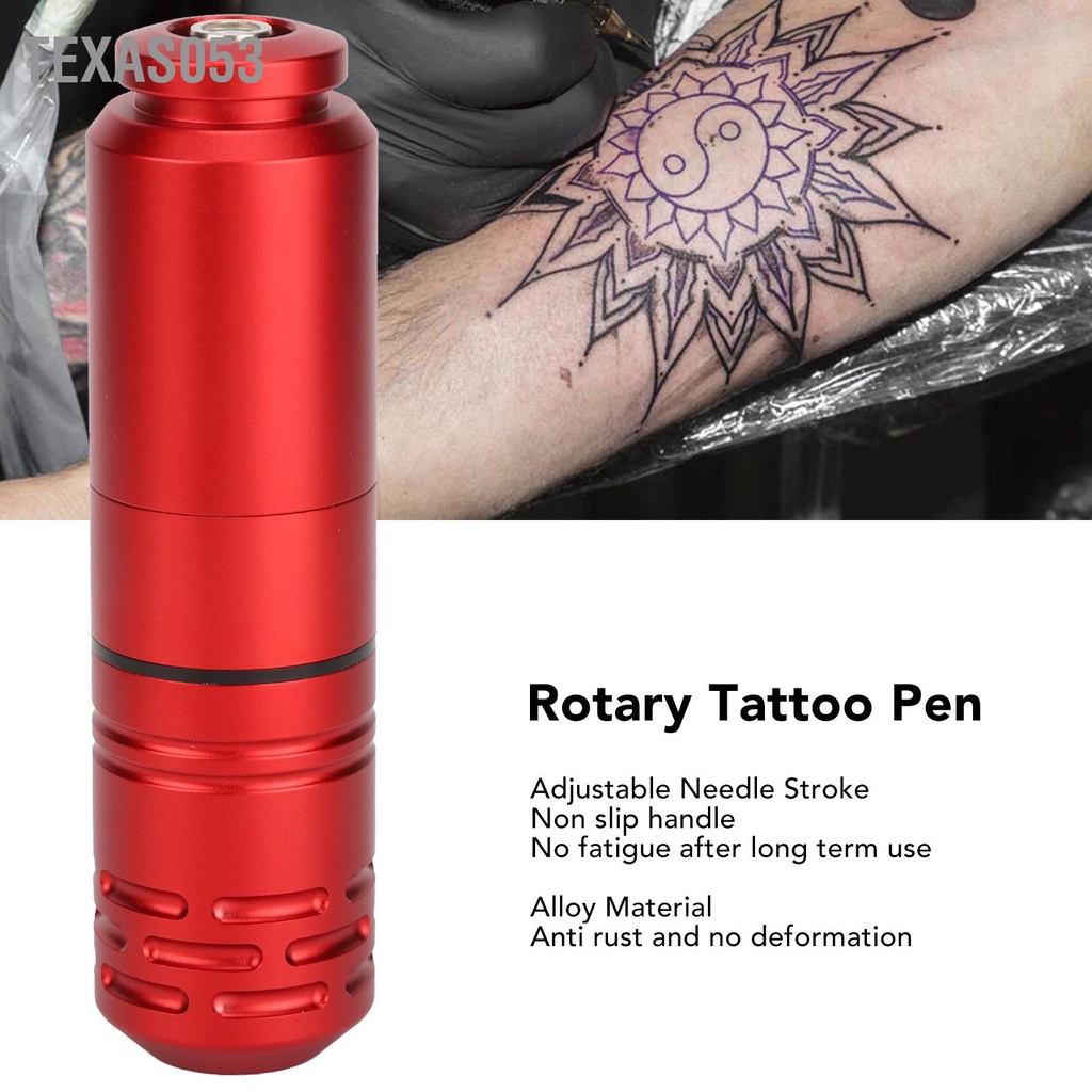 [Hàng Sẵn] (JT-04) Máy Pen Xăm Hình Tattoo - Bút Xăm Động Cơ  Kèm Dây RCA chuyên nghiệp hợp kim【Texas053】