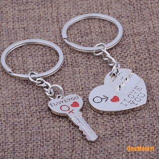 2 Móc Khóa Cặp Đôi Hình Trái Tim Lãng Mạn