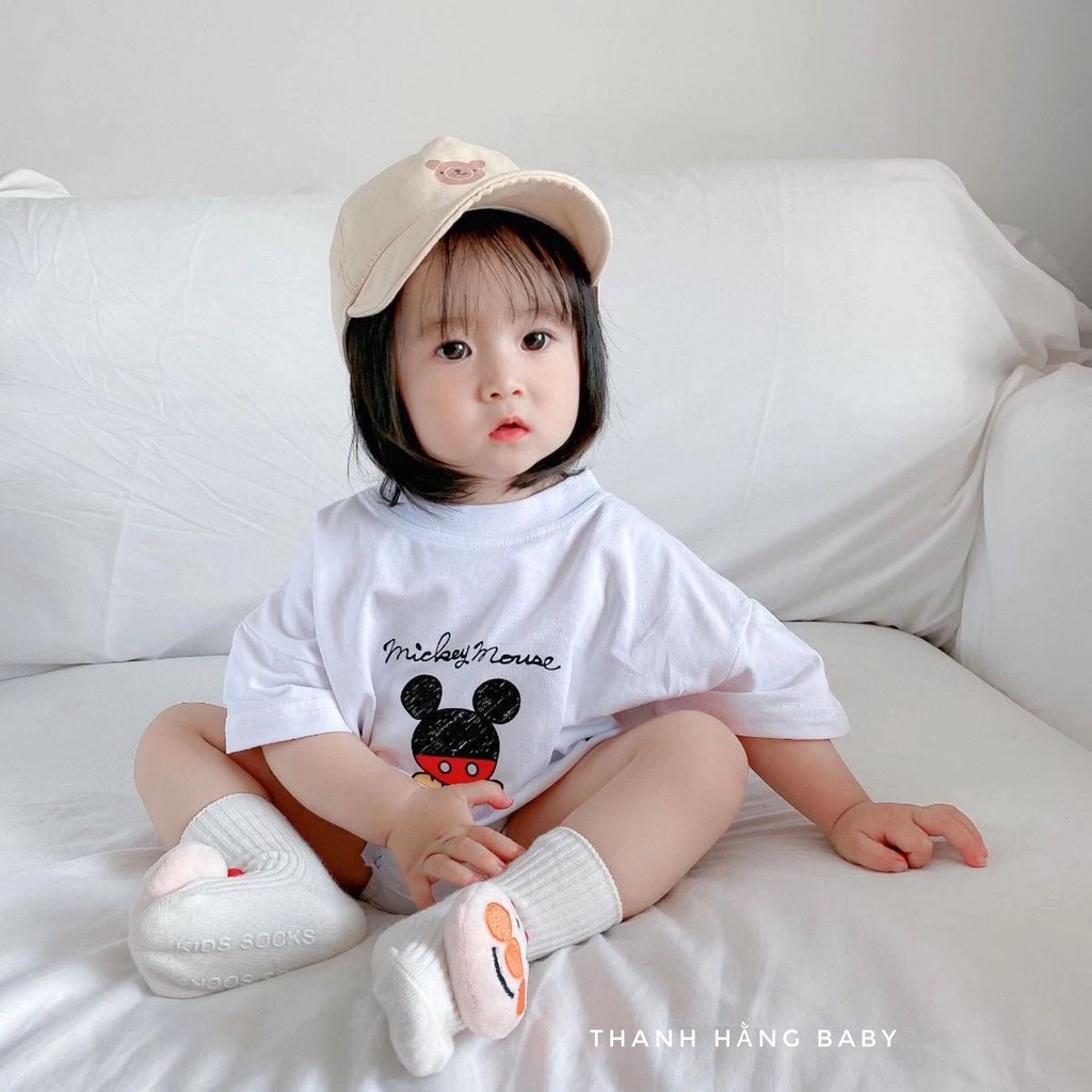 Body Trẻ Em Micky Cho Bé, Body Bé Trai Và Bé Gái Cộc Tay Thanh Hằng Baby 5 Đến 13 Kg