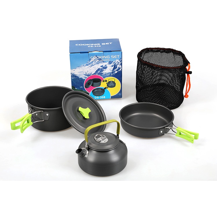 Bộ Dụng Cụ Nấu Ăn Bằng Nhôm Tiện Dụng Khi Đi Cắm Trại
