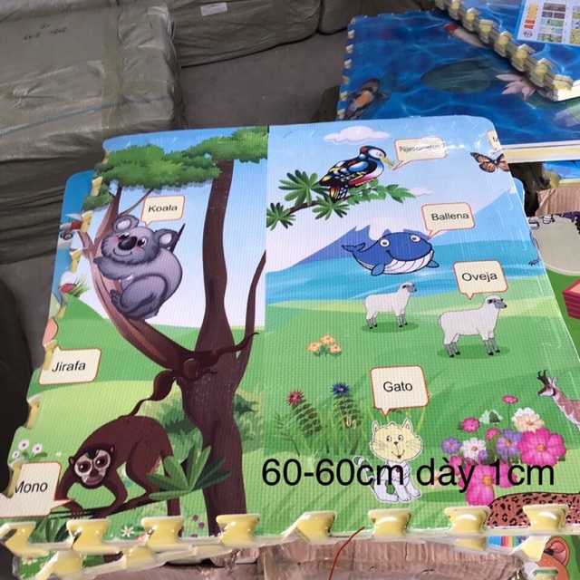 Thảm xốp ghép sàn hoạt hình 60-60cm dày 1cm