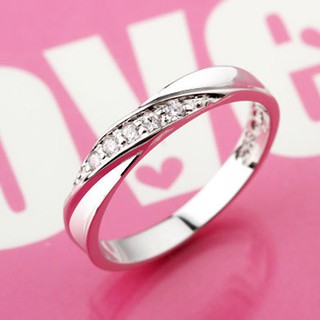 Nhẫn cặp đôi mạ bạc S925 đính đá Zircon