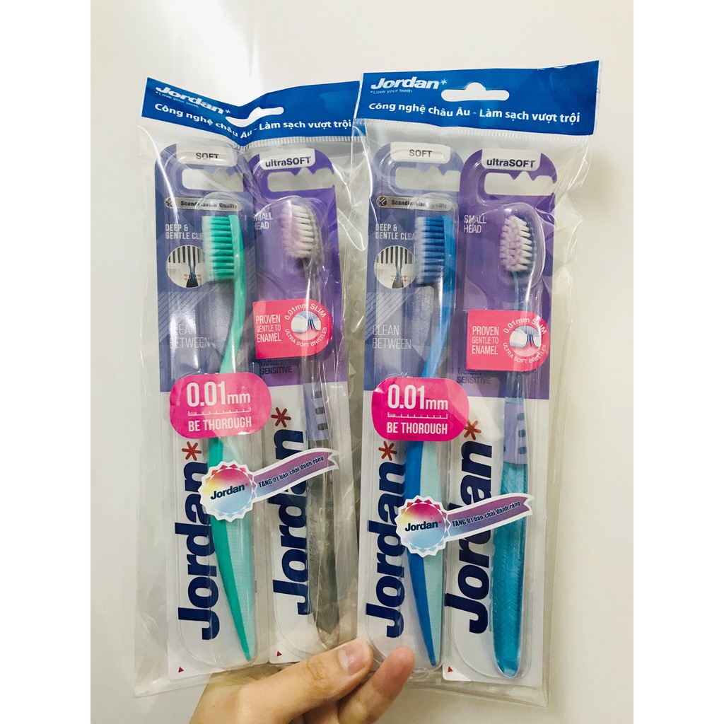 Combo 5 đôi bàn chải JORDAN clean betwee + taget sensitive (10 chiếc)