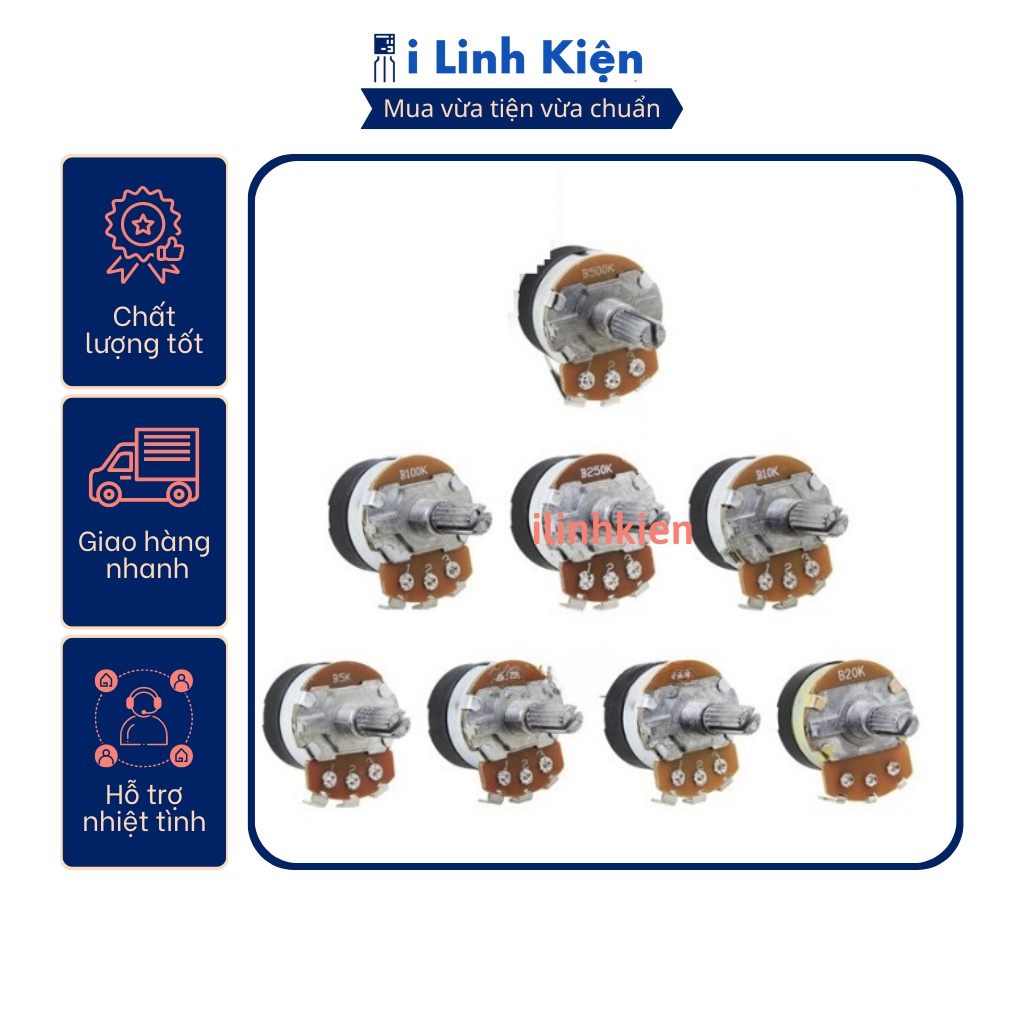Chiết áp công tắc 10K WH138-1 B10K chất lượng tốt
