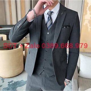 Bộ Vest Nam,Suit Nam Cao Cấp Hàn Quốc Kẻ Sọc, Kẻ Caro, Fom Ôm Đẹp, Chất Vải Sịn Sò
