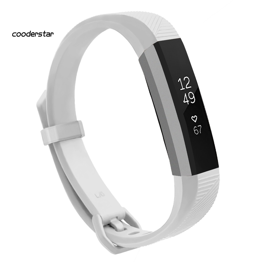 Dây Đeo Thay Thế Chất Liệu Silicon Màu Trơn Cho Fitbit Alta Hr