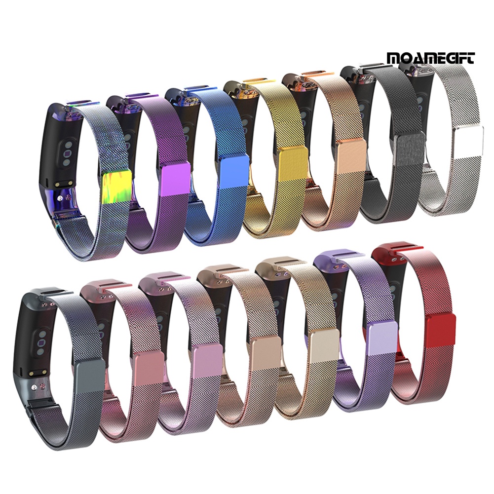moamegift Replacement Stainless Steel Wristband Watch Strap for Huawei Honor Band 4/5
