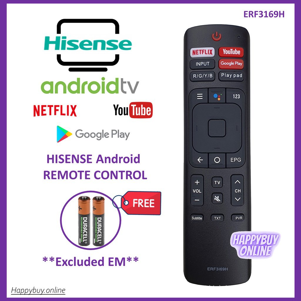 Điều khiển từ xa TV thông minh Hisense Android (erf3169h) Hisense YouTube Netflix thay thế Android T