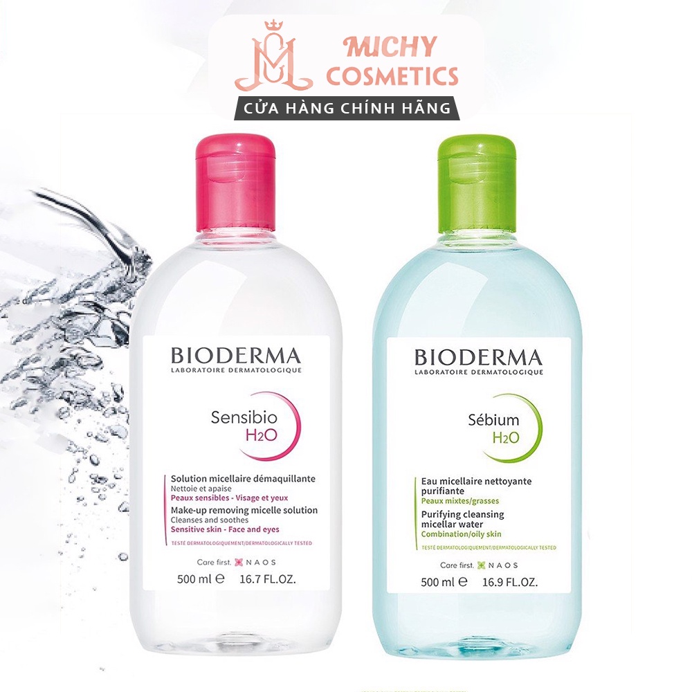 Nước tẩy trang Bioderma Sensibio H2O 500ml sạch sâu dịu nhẹ phù hợp cho da nhạy cảm | BigBuy360 - bigbuy360.vn