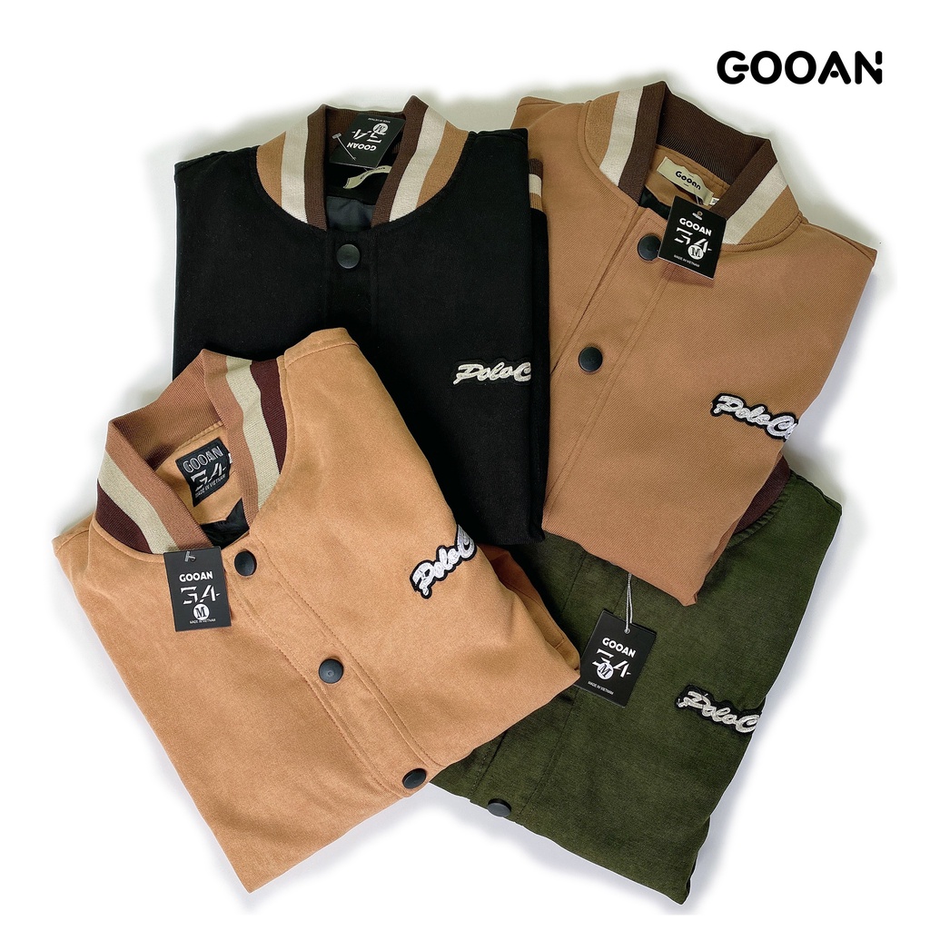 Áo khoác bomber nam nữ 2 lớp Polo Ulzzang Unisex | chống nắng | form rộng - Gooan