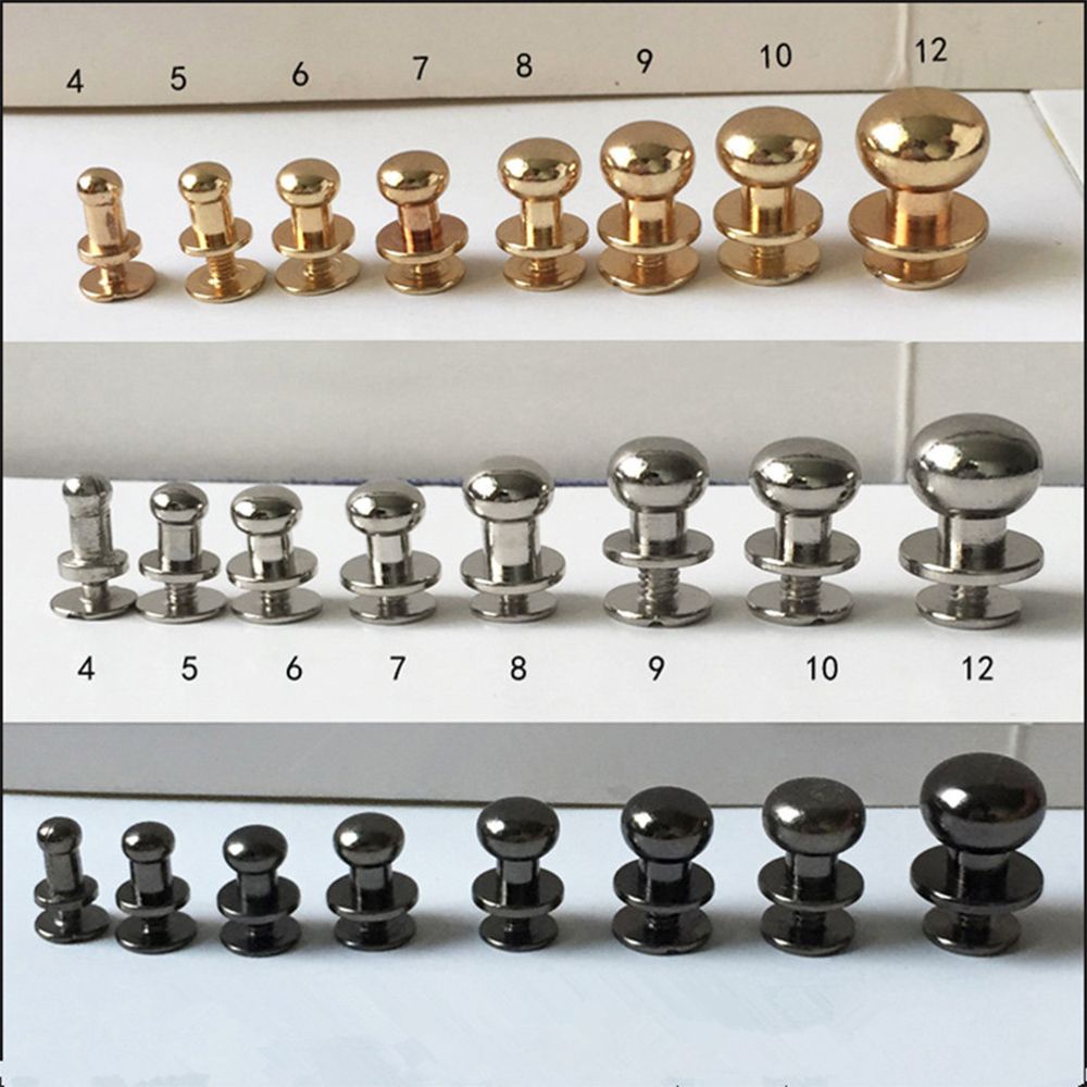 Set 10 Đinh Tán Hình Tròn Bằng Đồng Thau Đính Đinh Tán Nhiều Màu Sắc Làm Đồ Da Thủ Công