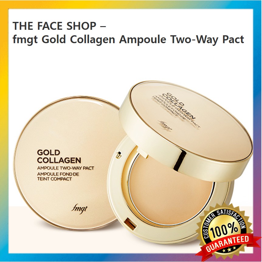(Hàng Mới Về) Phấn Trang Điểm Dạng Cushion Hai Đầu Chứa Collagen Spf40 Pa + + The Face Shop