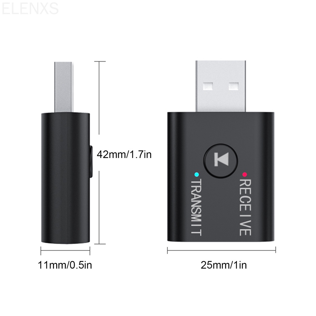 Bộ thu phát âm thanh bluetooth usb 5.0 aux 3.5mm cho laptop tv pc xe hơi tiện dụng