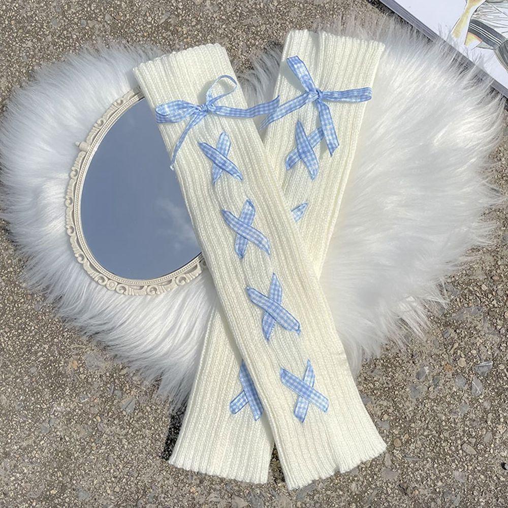 Vỏ Len Bọc Đầu Gối Co Giãn Giữ Ấm Chân Mùa Đông Phong Cách Lolita