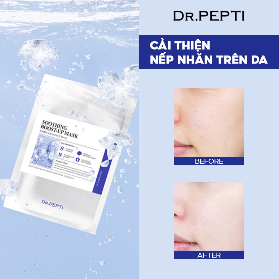 Mặt Nạ Tăng Cường Dưỡng Chất Dịu Da Siêu Cấp Ẩm Khỏe, Trắng Da Dr.Pepti Soothing Boost-up Mask 25ml