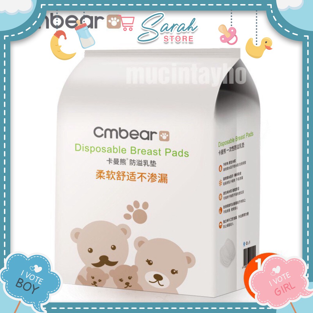 Miếng Lót Thấm Sữa CMBear Bịch 108 miếng