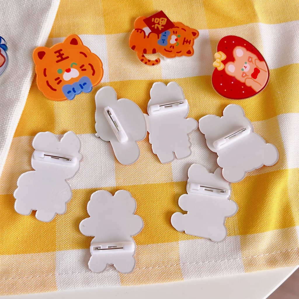 Ghim cài trang trí balo áo túi sticker hoạt hình nhiểu kiểu dễ thương cực xinh K03