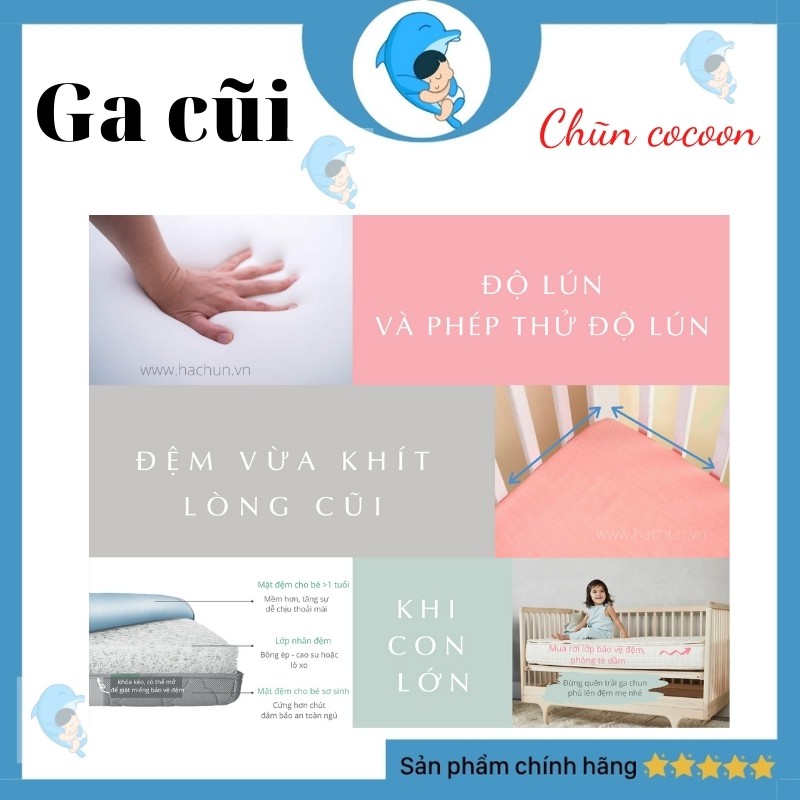 Ga Bọc Nệm Cũi Chũn Nest Mát Mịn Mềm Mại Thấm Hút Tốt An Toàn Cho Bé Chính Hãng CoCoon