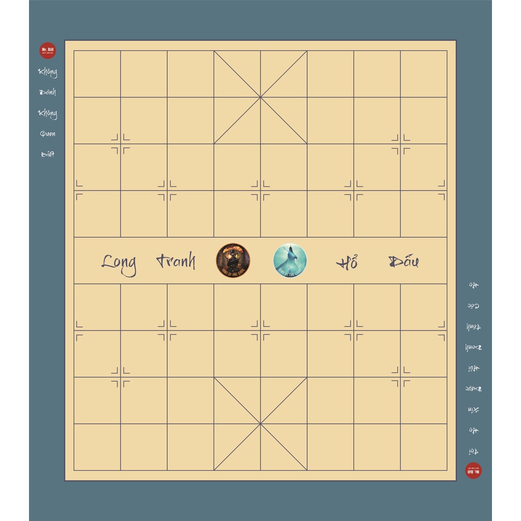 Bàn cờ tướng bằng da dày 2mm